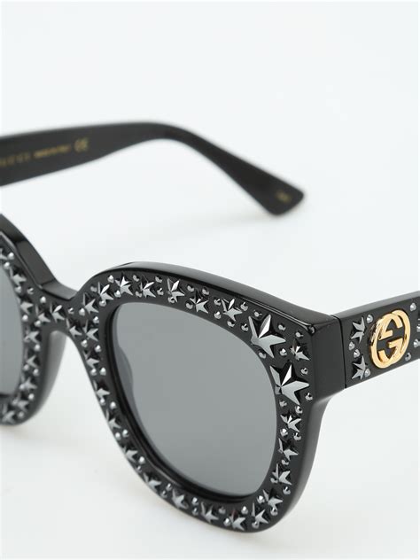 gucci sunglasses stars on arm|gucci original sunglasses.